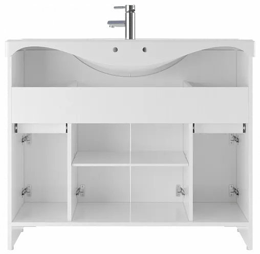 Тумба-умывальник напольная Домино Rich 105 белое дерево DR6004T+4640021060926