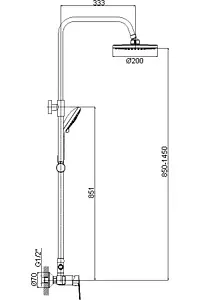 Душевая система со смесителем для душа Rossinka S хром S35-45 Душевая система со смесителем для душа Rossinka S хром S35-45, 2