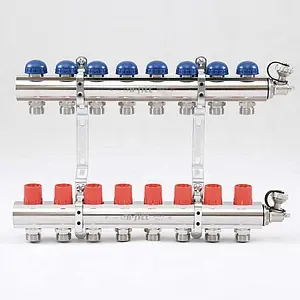 Группа коллекторная без расходомеров 8 отводов 1&quot;в/в x ¾&quot;ек Uni-fitt 441E4308, 1