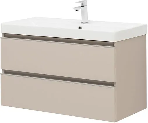 Тумба-умывальник подвесная Aquanet Вега 90 бежевый 00329586+00323883