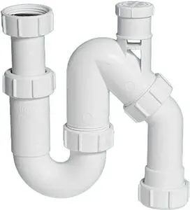 Сифон трубный для раковины Mc Alpine белый MRW7V, 1
