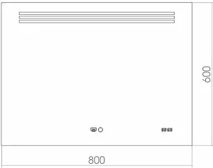 Зеркало с подсветкой Aquanika Quadro 80 с подогревом AQQ6080RU01 Зеркало с подсветкой Aquanika Quadro 80 с подогревом AQQ6080RU01, 2