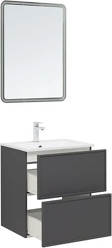 Тумба-умывальник Aquanet Арт 60 ясень графит 00329063+00306390