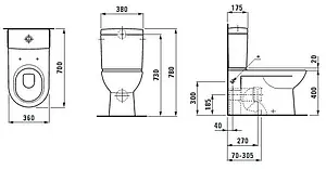 Чаша унитаза Laufen Pro белый 8.2495.8.000.000.1, 2