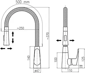 Смеситель для кухни Rav Slezak Amur хром/белый AM719.5/11B, 2