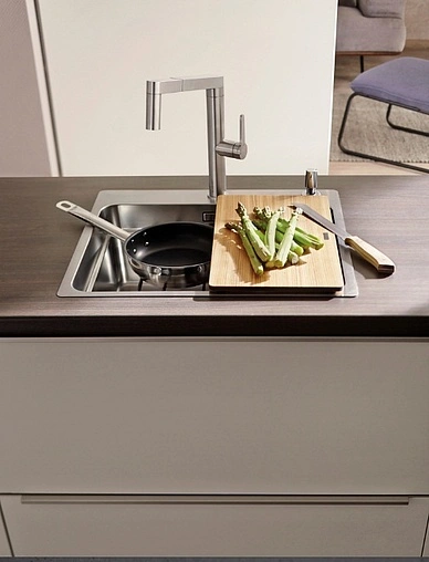 Смеситель для кухни с выдвижным изливом Blanco Panera-S нержавеющая сталь 521547