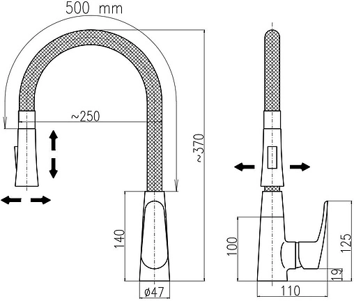 Смеситель для кухни Rav Slezak Amur хром/белый AM719.5/11B