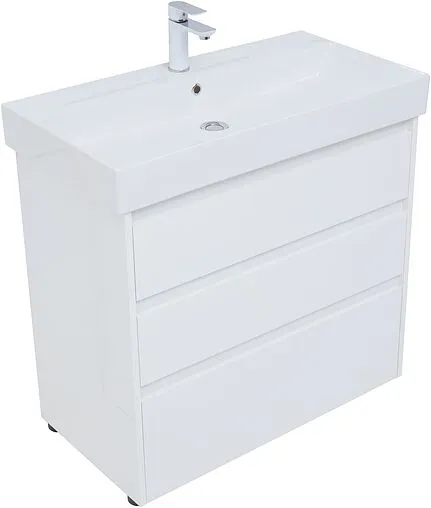 Тумба-умывальник напольная Aquanet Nova Lite 85 белый глянец 00302475+