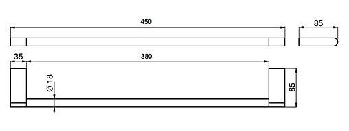 Полотенцедержатель Ideal Standard Connect 45 хром N1386AA
