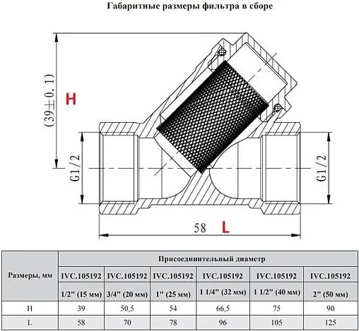 Фильтр угловой сетчатый 1¼"в x 1¼"в IVANCI IVC.105192.N.06 Фильтр угловой сетчатый 1¼"в x 1¼"в IVANCI IVC.105192.N.06
