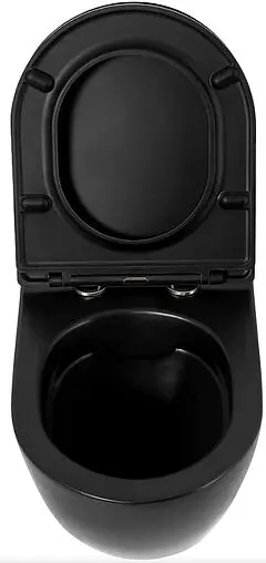 Комплект 5 в 1 BelBagno Colorato BB062CHR-MB/BB062SC-MB/BB002-80/BB007-PR-NERO.M с кнопкой черный матовый