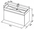 Тумба-умывальник подвесная Aquanet Йорк 100 белый 00202091+00199206