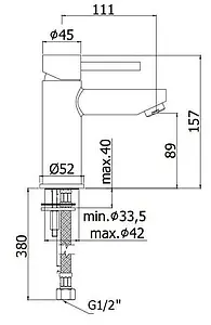 Смеситель для раковины Paffoni Stick хром SK071HCR Смеситель для раковины Paffoni Stick хром SK071HCR, 2