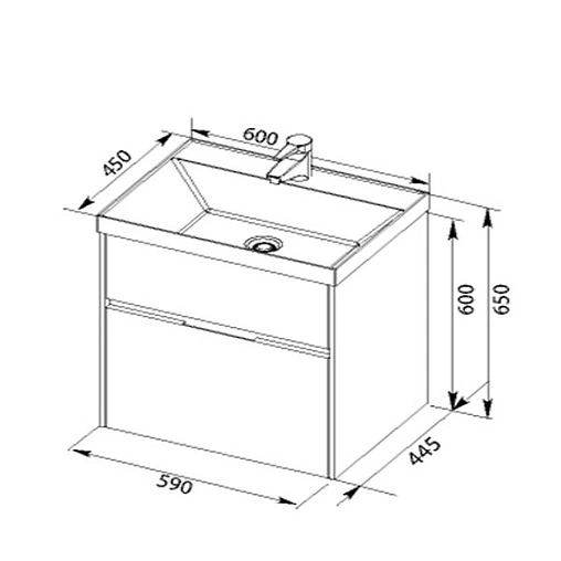 Раковина Aquanet Орлеан 60 белый 00179393
