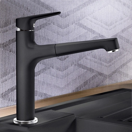 Смеситель для кухни с выдвижным изливом Blanco Felisa-S антрацит 520338