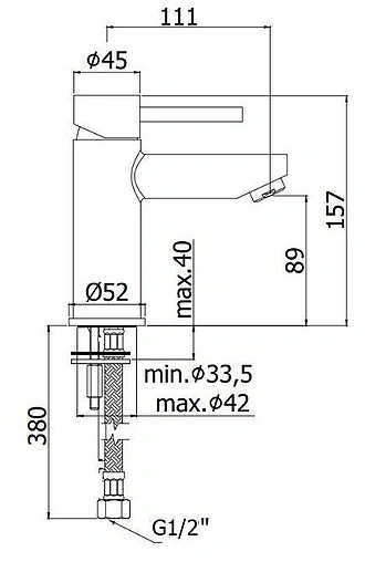 Смеситель для раковины Paffoni Stick хром SK071HCR Смеситель для раковины Paffoni Stick хром SK071HCR