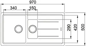 Мойка кухонная Franke Basis BFG 651 сахара 114.0259.944, 2