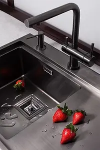 Смеситель для кухни с подключением к фильтру Omoikiri Nagano-GM вороненая сталь 4994179, 3