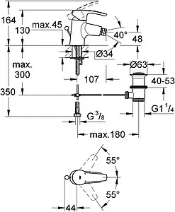 Смеситель для биде Grohe Eurostyle хром 33565001, 2