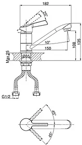 Смеситель для кухни D&K Rhein Schiller хром DA1462341, 2