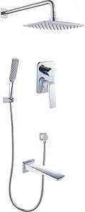 Душевая система со смесителем для ванны Lemark Allegro белый/хром LM5922CW Душевая система со смесителем для ванны Lemark Allegro белый/хром LM5922CW, 1