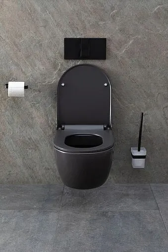 Унитаз подвесной безободковый Allen Brau Priority антрацит 4.31001.AN