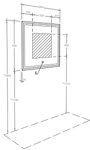 Зеркало с подсветкой Aquaton Уэльс 100 с подогревом белый 1A208002WA010, 2