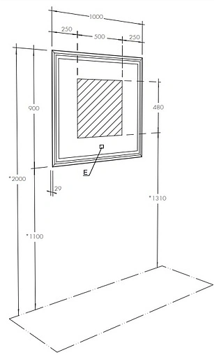 Зеркало с подсветкой Aquaton Уэльс 100 с подогревом белый 1A208002WA010