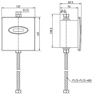 Автоматическое устройство смыва для писсуара (на батарейках AA) Lemark Projekt хром матовый LM4657CE, 3