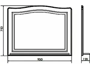 Зеркало Comforty Павия 100 белый 00004147986CF Зеркало Comforty Павия 100 белый 00004147986CF, 2