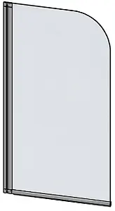 Шторка на ванну 750мм прозрачное, матовое стекло Roltechnik SCREEN/750 4000222, 2