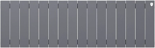 Радиатор биметаллический 16 секций Royal Thermo PianoForte 300 Silver Satin RTPSS30016