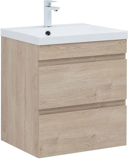 Тумба под умывальник подвесная Aquanet Нота New 60 дуб светлый 00334197