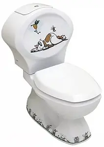 Унитаз-компакт детский Serel For children белый 8702DOGR, 1