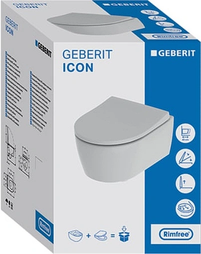 Комплект 5 в 1 Geberit iCon №3 500.060.TC.I с кнопкой Omega 20 115.085.KJ.1 белый глянцевый