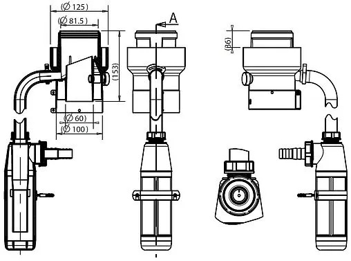 Конденсатоотводчик стартовый Ø 80/125мм Protherm 0020202466