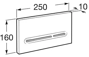 Клавиша смыва для унитаза Roca PL-5 890099001 хром глянцевый Клавиша смыва для унитаза Roca PL-5 890099001 хром глянцевый, 2