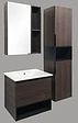 Тумба-умывальник подвесная Comforty Франкфурт 60 дуб шоколадно-коричневый/чёрный 00004150530CF Тумба-умывальник подвесная Comforty Франкфурт 60 дуб шоколадно-коричневый/чёрный 00004150530CF