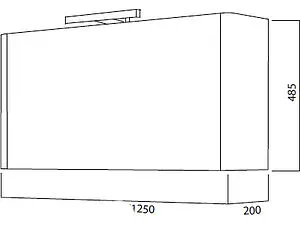 Шкаф-зеркало Am.Pm Awe 125 белый фактурный M15MCX1251WF Шкаф-зеркало Am.Pm Awe 125 белый фактурный M15MCX1251WF, 2