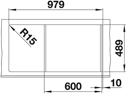 Мойка кухонная Blanco Axis III 6 S-IF 100 L нержавеющая сталь 522105
