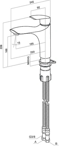 Смеситель для кухни Am.Pm Bliss L хром F5300032