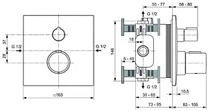 Термостат для 1 потребителя Ideal Standard Ceratherm T100 чёрный матовый A6956XG Термостат для 1 потребителя Ideal Standard Ceratherm T100 чёрный матовый A6956XG, 2