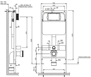 Инсталляция для подвесного унитаза Jaquar JCS-WHT-2400FS Инсталляция для подвесного унитаза Jaquar JCS-WHT-2400FS, 2