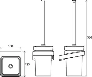 Ёршик для унитаза Ravak 10° хром X07P330, 2