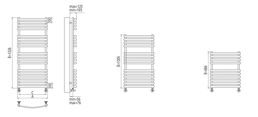 Полотенцесушитель водяной лесенка Terminus Капри П14 450х1006 полированная сталь 4620768887185
