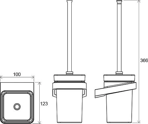 Ёршик для унитаза Ravak 10° хром X07P330