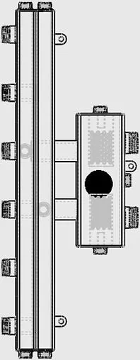 Распределительный коллектор 3 контура с гидрострелкой 1¼&quot;н x 1&quot;н Север-V3(Aisi) 1915010