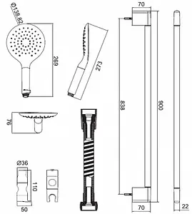 Лейка ручного душа Bravat Snow хром P70144CP-RUS Лейка ручного душа Bravat Snow хром P70144CP-RUS, 2