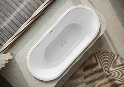 Ванна стальная Kaldewei Centro Duo Oval 180x80 mod. 128 anti-slip (полный)+easy-clean белый 282834013001