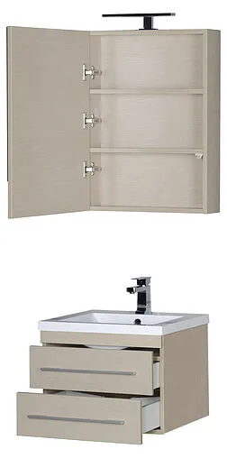 Шкаф-зеркало Aquanet Нота 58 L светлый дуб 00158856